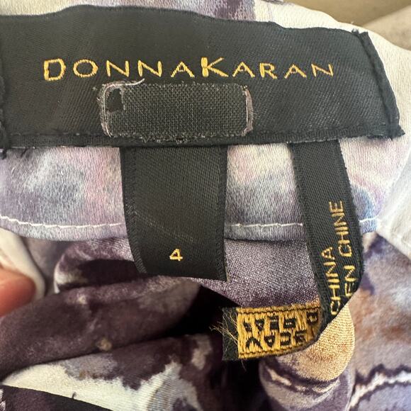 Donna Karan Purple Satin Maxi Slip Dress SIZE 4 Ruched Cowl Cocktail Gown $500 - Picture 11 of 11